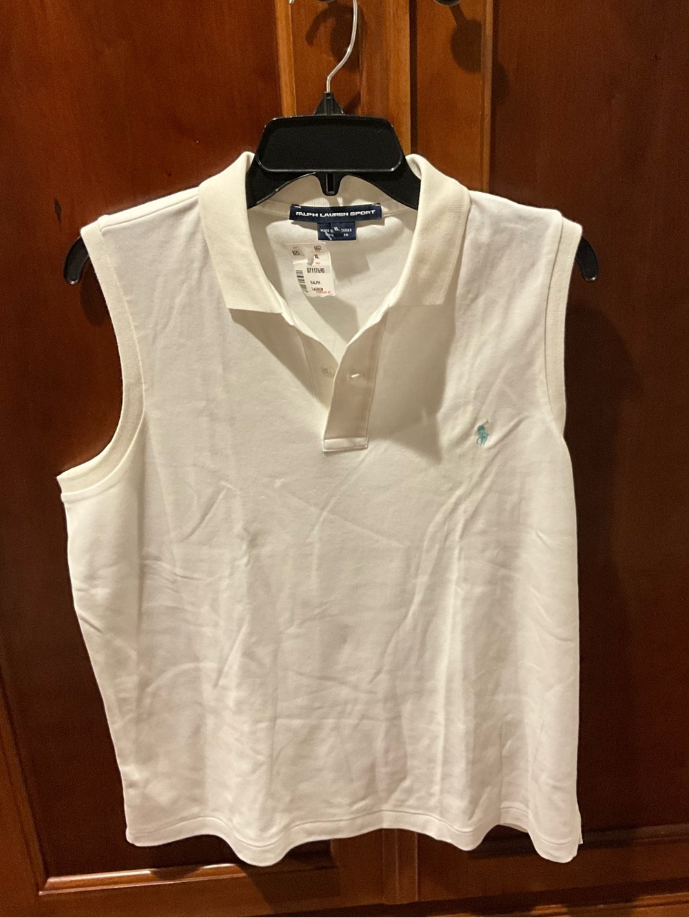 NWT Polo by Ralph Lauren White Sleeveless Polo Shirt Size Xlarge